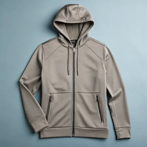 Zip-Up Hoodie with Custom Print